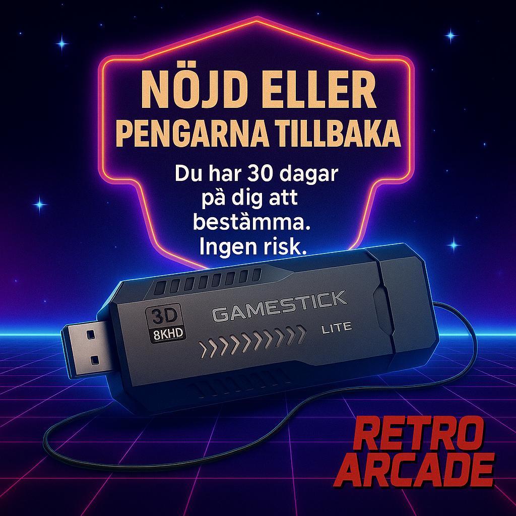 RetroArcade™️Ⅰ Gamestick + 2 Gåvor